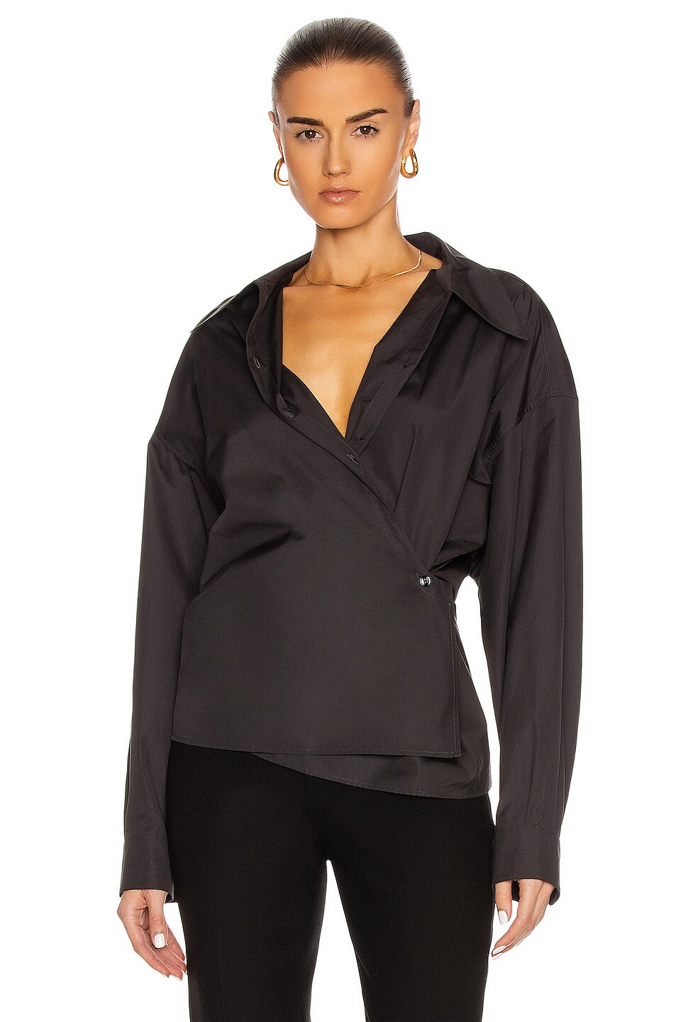 Image 1 of Lemaire Twisted Shirt in Dark Grey