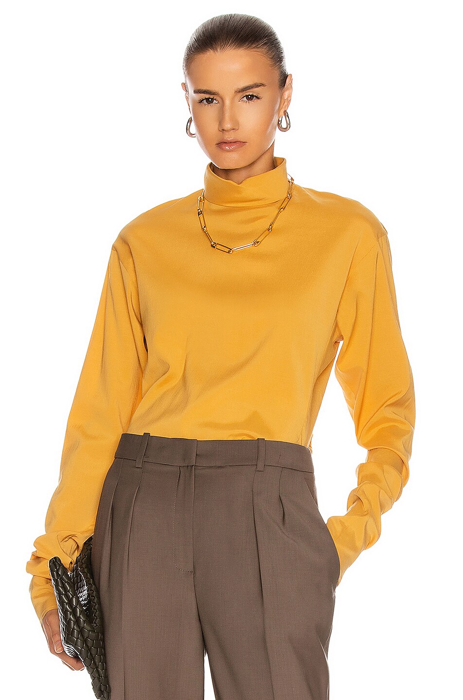 Image 1 of Lemaire Soft Turtleneck Top in Gold