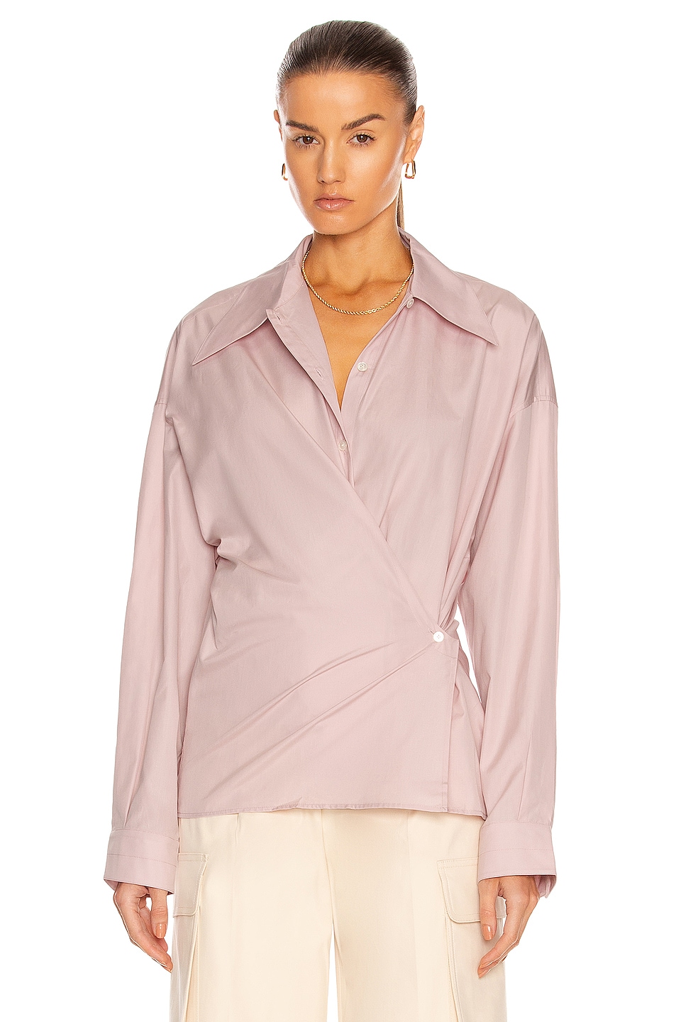 Image 1 of Lemaire Twisted Shirt in Violet