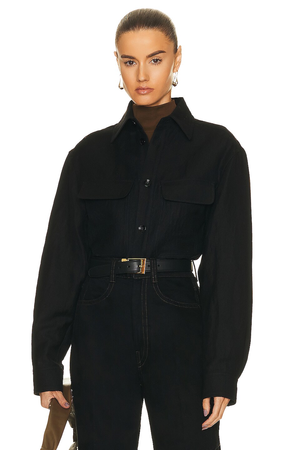 Image 1 of Lemaire Fitted Shirt in Black