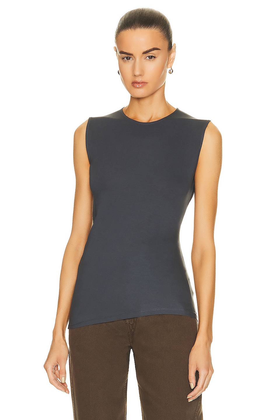 Image 1 of Lemaire Twisted Tank Top in Zinc