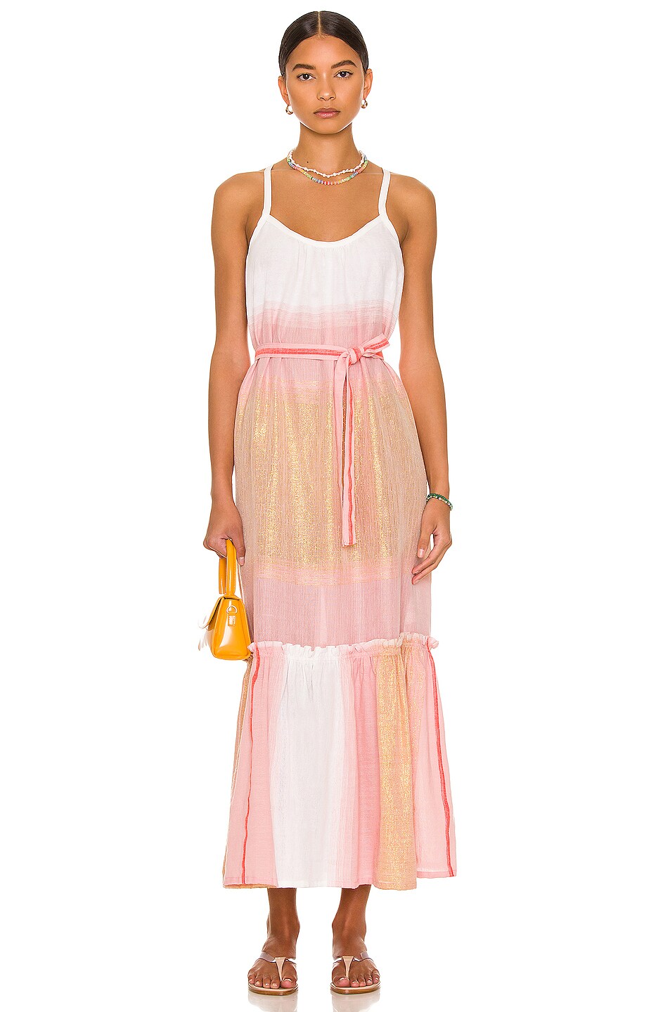 Image 1 of Lemlem Tila Sun Dress in Rose Shimmer
