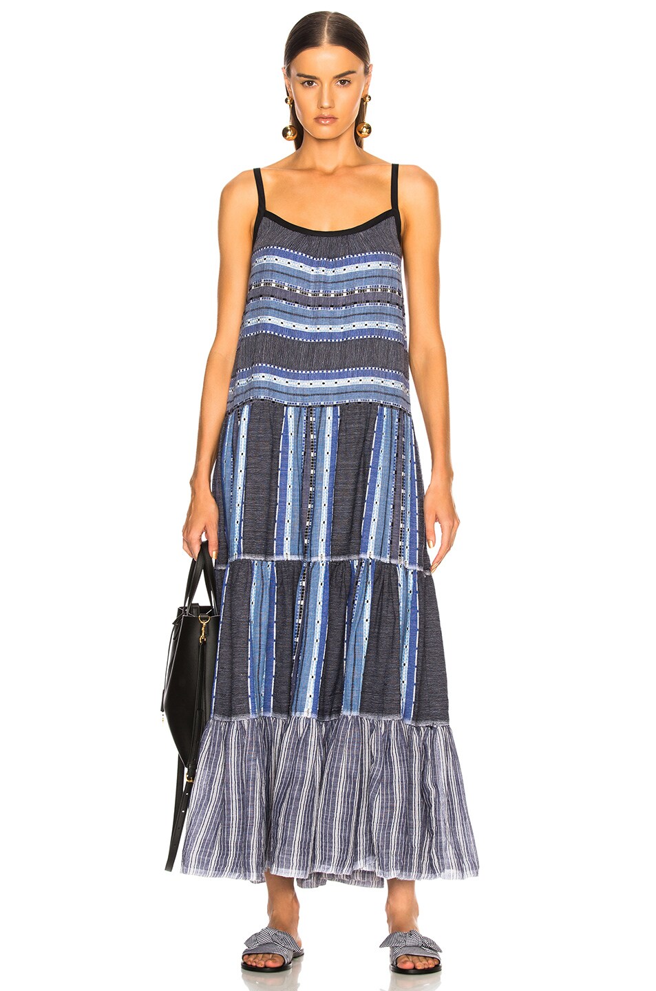 Image 1 of Lemlem Lucy Tiered Dress in Indigo