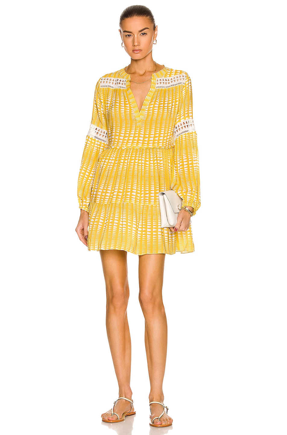 Image 1 of Lemlem Welele Blouse Dress in Yellow
