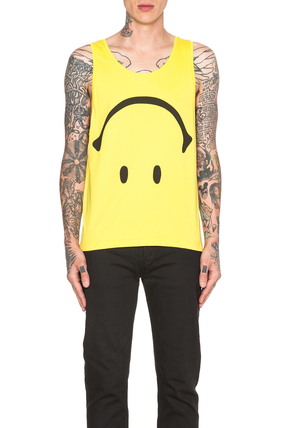 Image 1 of Moschino Smiley Tank in Yellow