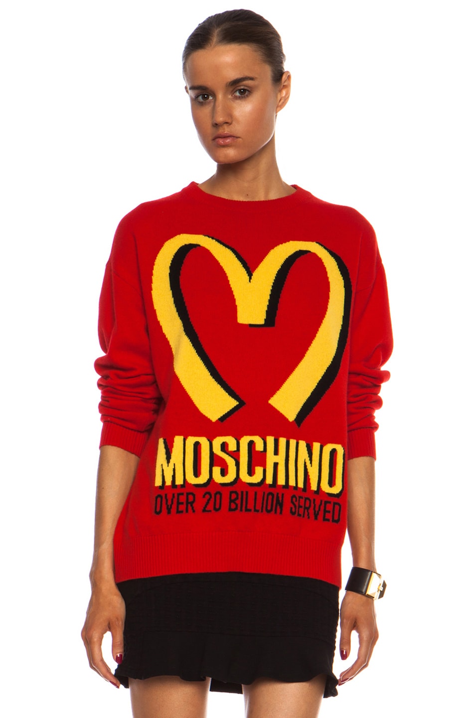 Image 1 of Moschino Special Edition Capsule Cashmere Sweater in Red & Yellow