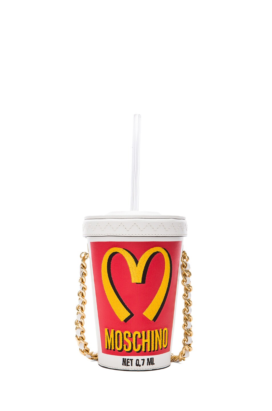 Image 1 of Moschino Cup Bag in White & Gold