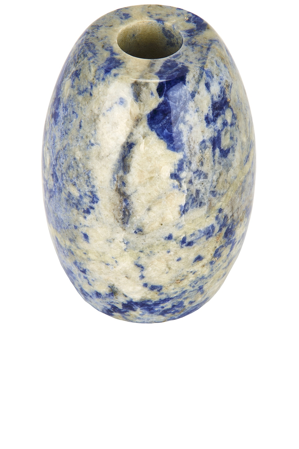 Image 1 of Loren Stewart Ovo Candle Holder in Blue Marble