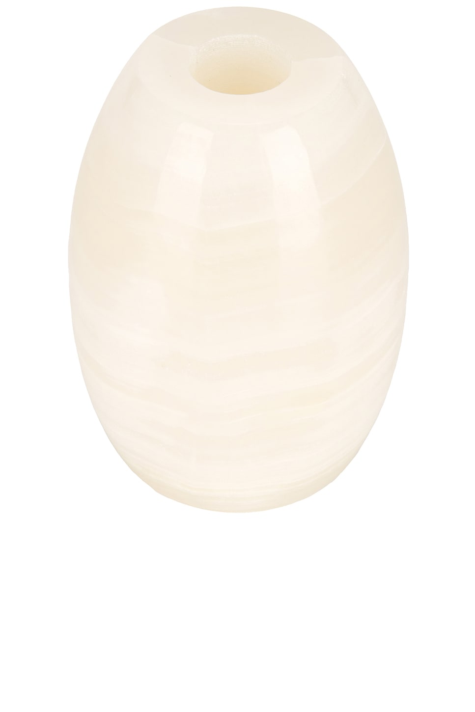 Image 1 of Loren Stewart Ovoid Candle Holder in White Onyx