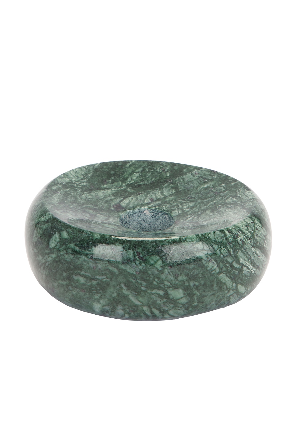 Loren Stewart Bialy Candle Holder In Indian Green Marble