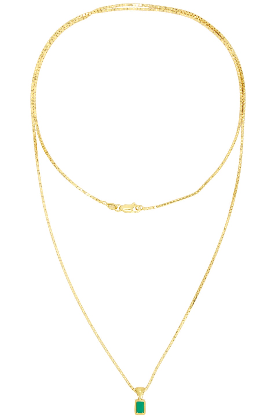 Image 1 of Loren Stewart Emerald Cut Wrap Necklace in Vermeil