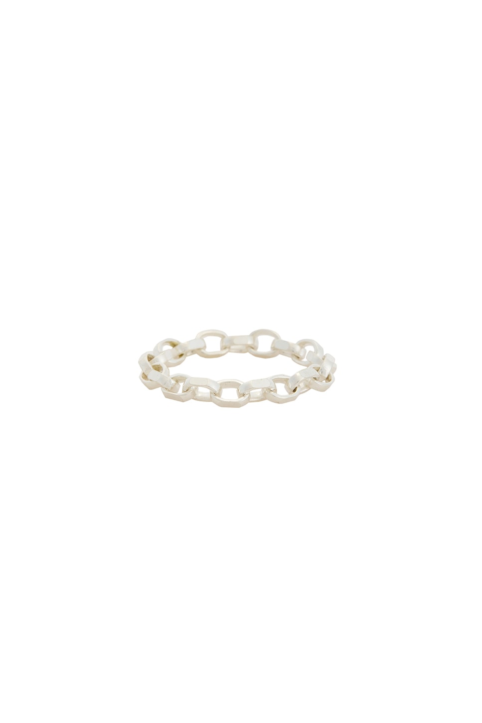 Shop Loren Stewart Rolo Chain Ring In Sterling Silver