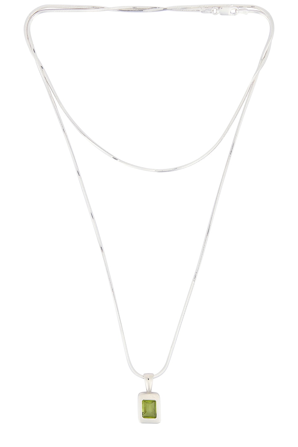Roca Snake Wrap Necklace in Metallic Silver
