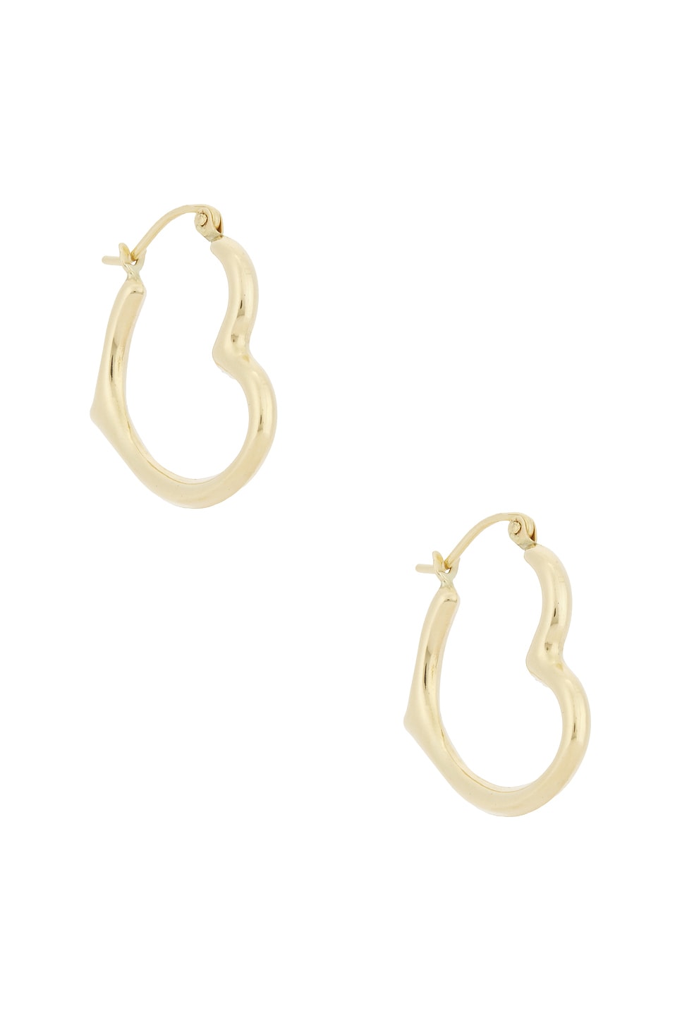 XL Heart Feels Hoop Earrings in Metallic Gold