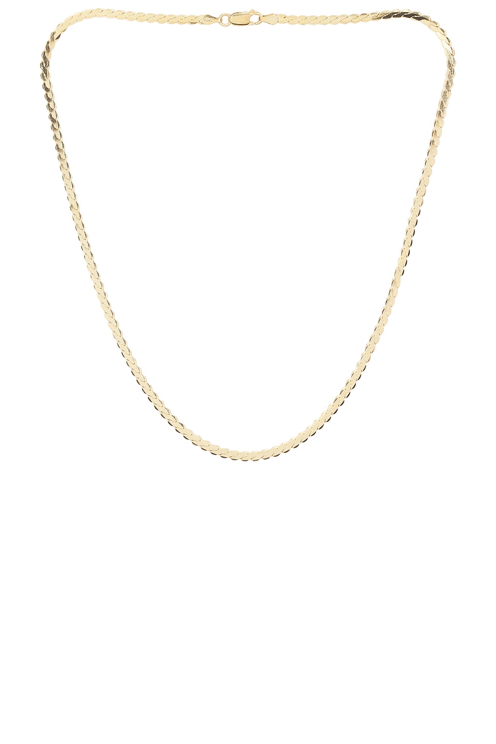Image 1 of Loren Stewart Serpentine Chain Necklace in Gold Vermeil