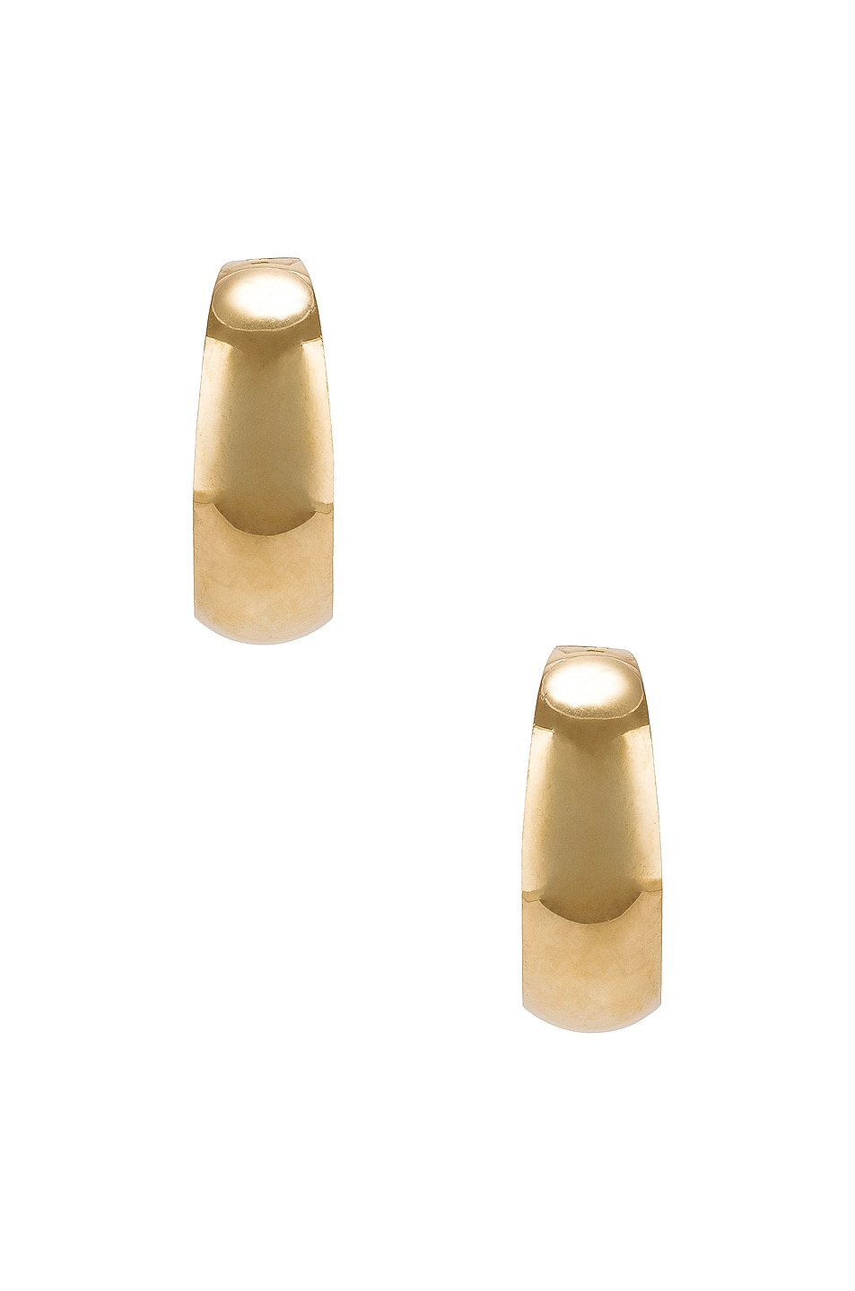 Image 1 of Loren Stewart Dome Hoop Earrings in Yellow Gold