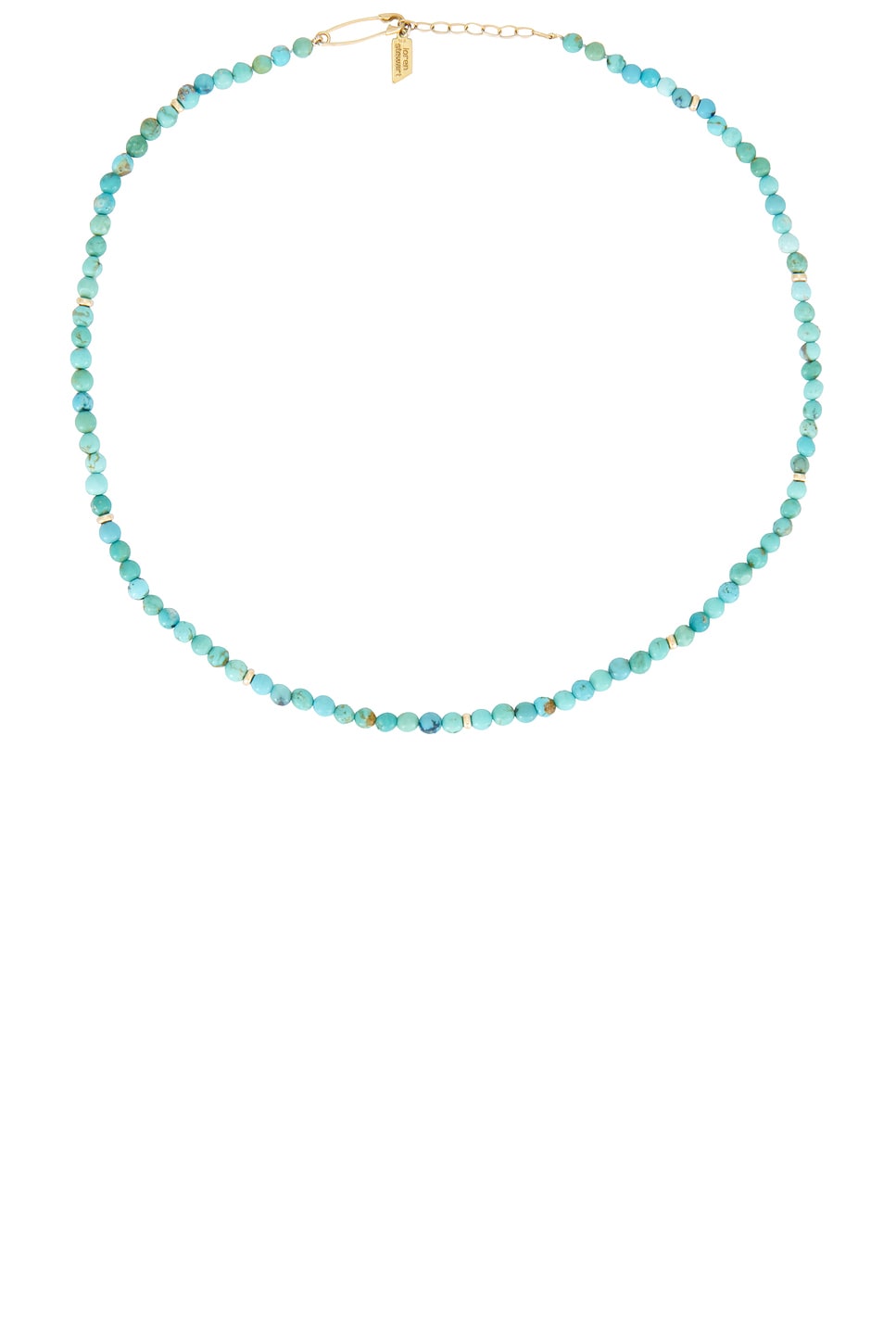 Image 1 of Loren Stewart Turquoise Fortune Necklace in 14k Yellow Gold & Turquoise