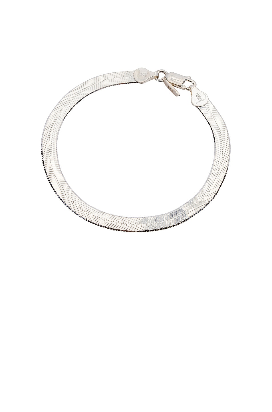 Image 1 of Loren Stewart XL Herringbone Bracelet in Sterling Silver