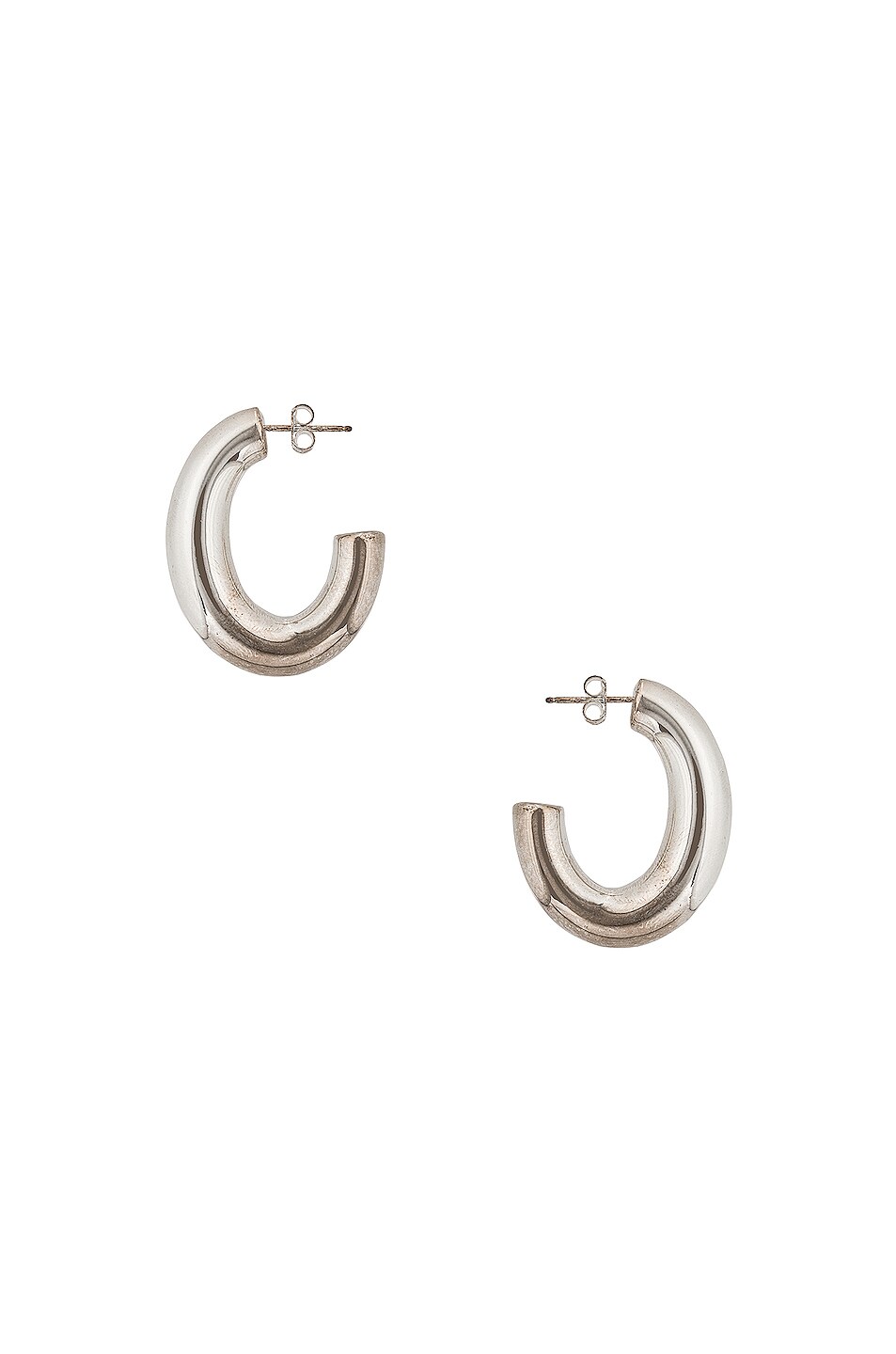 Image 1 of Loren Stewart Large Pompa Hoop Earrings in Sterling Silver