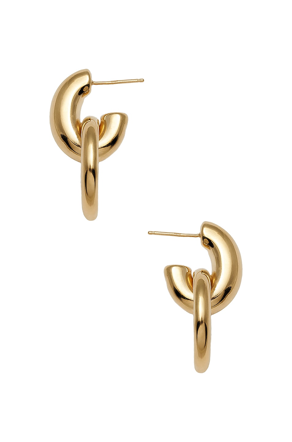Image 1 of Loren Stewart Door Knocker Hoop Earrings in Gold