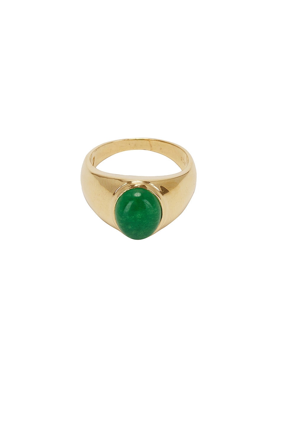 Image 1 of Loren Stewart Classico Signet Ring in Jade & Gold