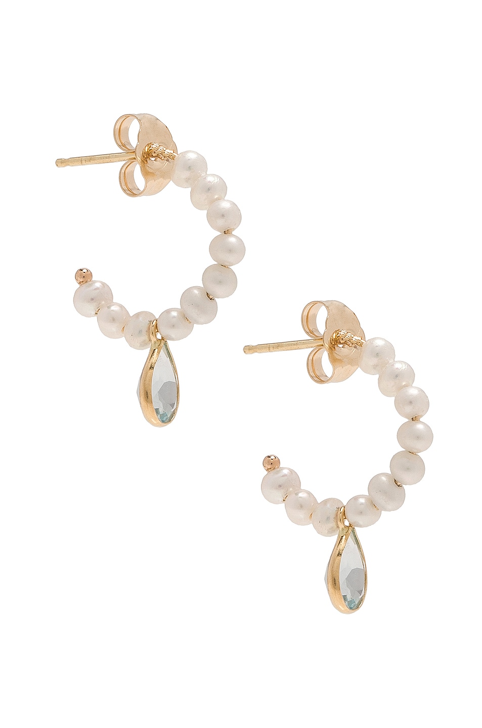 Image 1 of Loren Stewart Sky Darling Earrings in 14k Gold & Pearl