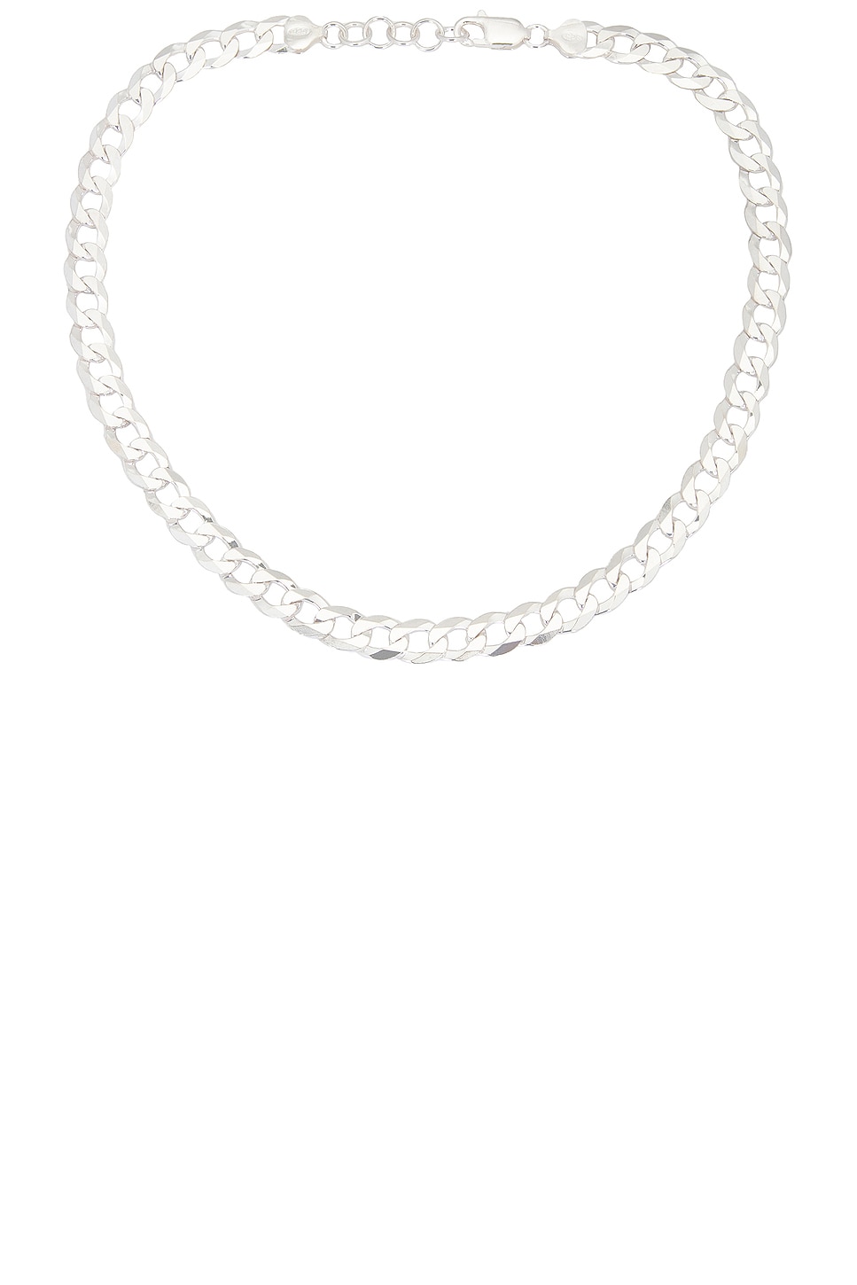 Image 1 of Loren Stewart Flat Curb Chain Necklace in Sterling Silver
