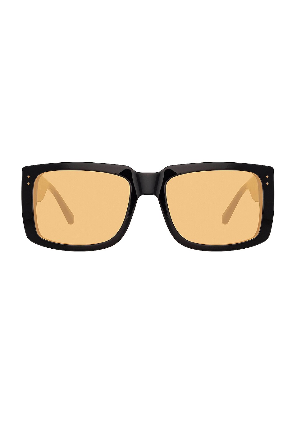 Image 1 of Linda Farrow Morrison Sunglasses in Black, Yellow Gold & Orange