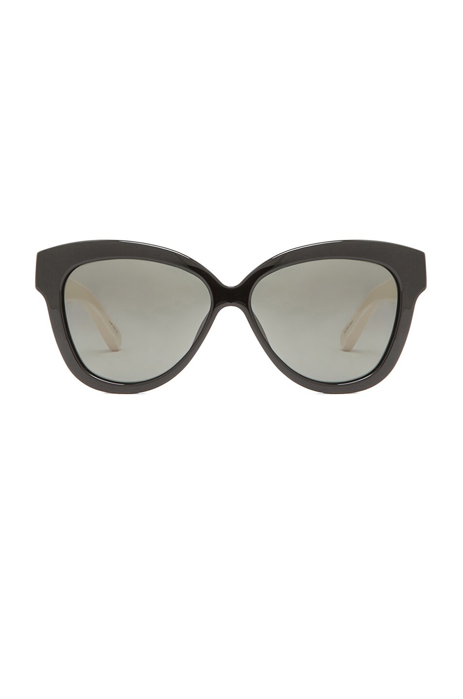 Image 1 of Linda Farrow Cuved Square Sunglasses in Black