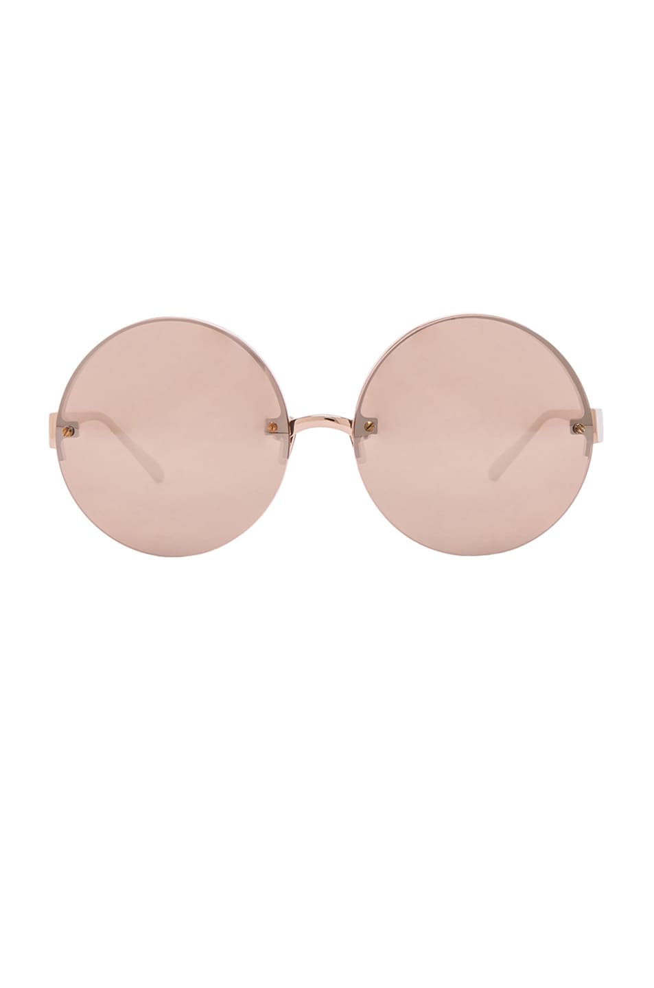 Image 1 of Linda Farrow Metal Circle Sunglasses in Rose Gold