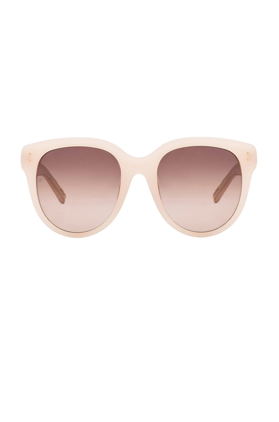 Image 1 of Linda Farrow Circle Sunglasses in Matte Pink