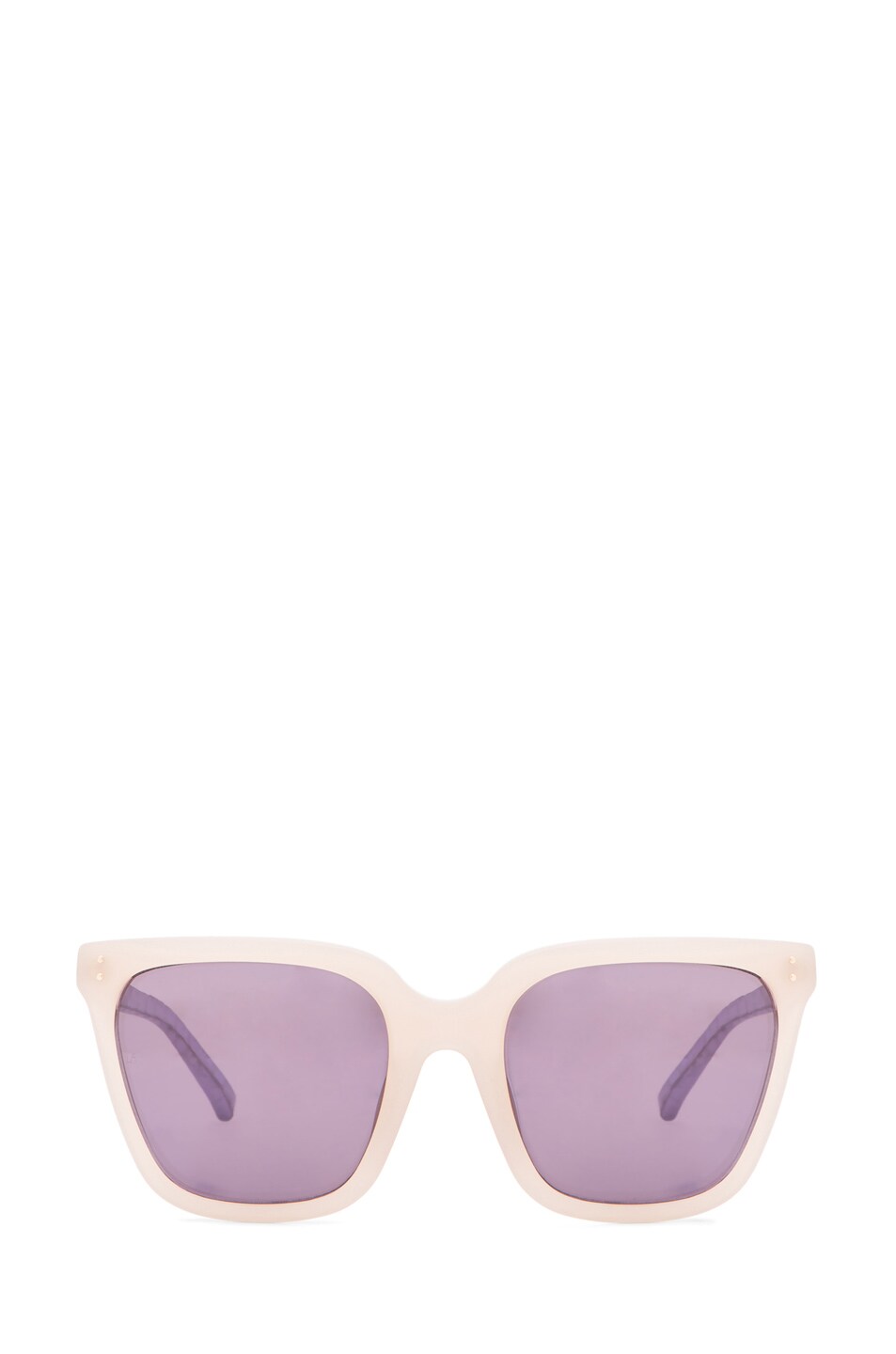 Image 1 of Linda Farrow Slim D-Framed Sunglasses in Grey & Purple