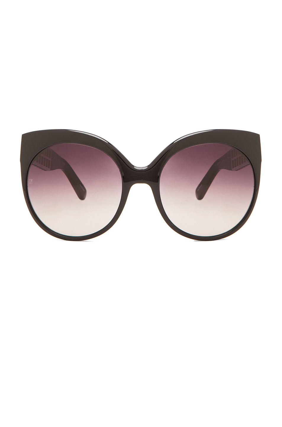 Image 1 of Linda Farrow Cutout Cateye Sunglasses in Black