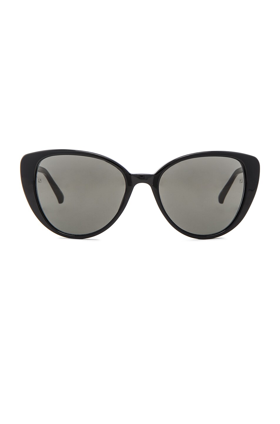 Image 1 of Linda Farrow Cat Eye Sunglasses in Black