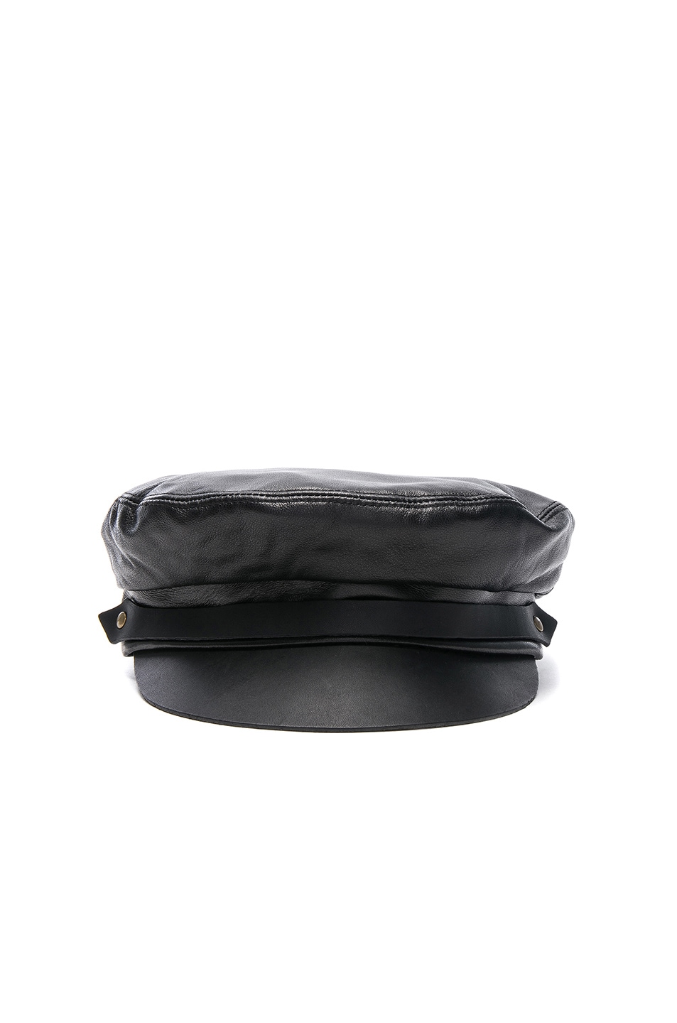 Image 1 of Lola Hats for FWRD Leather Fiddler Hat in Black