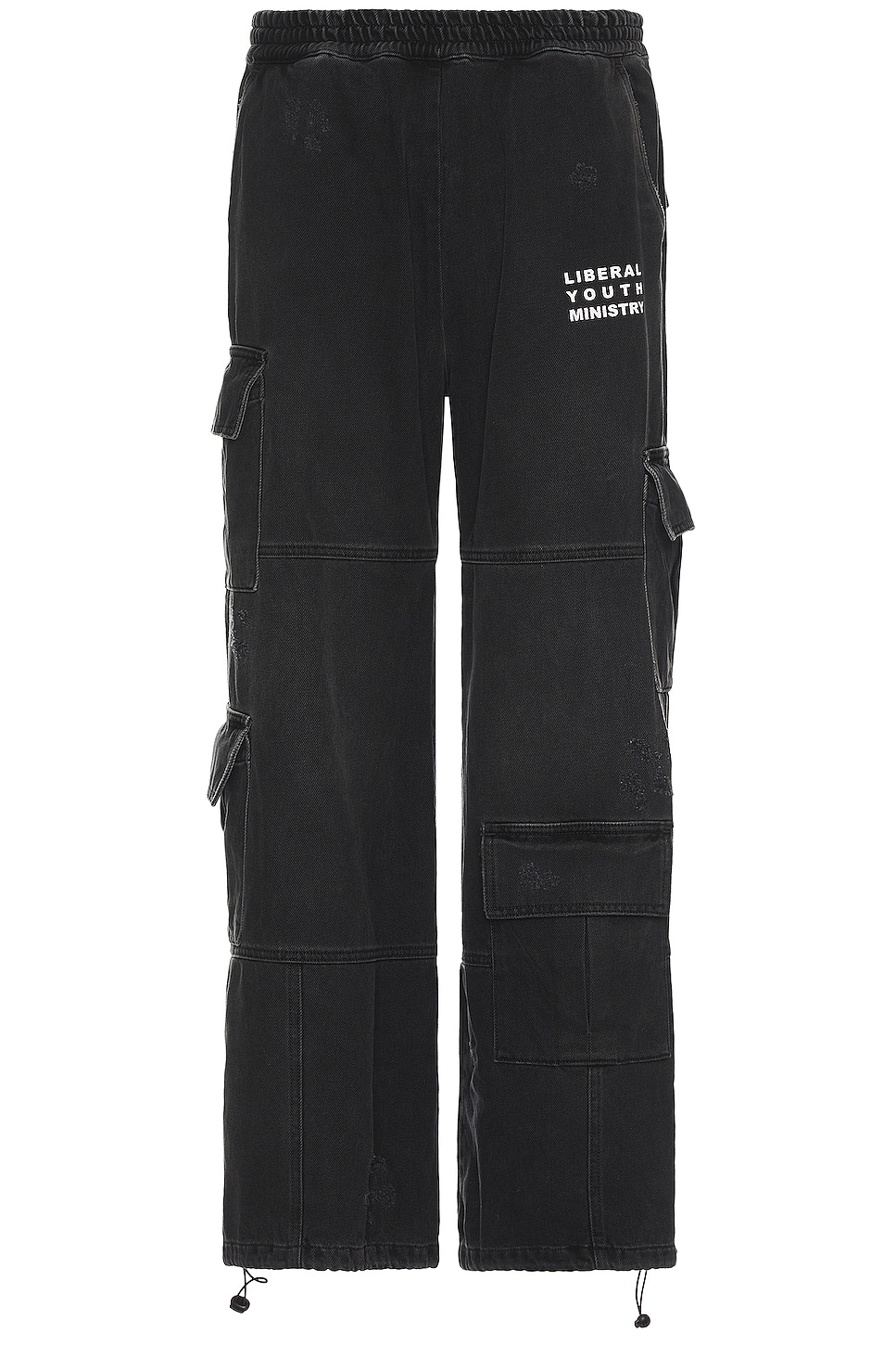 Image 1 of Liberal Youth Ministry Denim Cargo Pants in Black