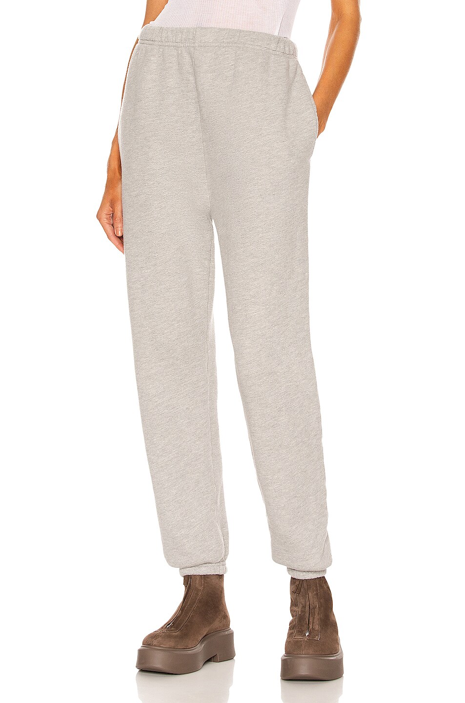 Image 1 of Les Tien Classic Sweatpant in Heather Grey