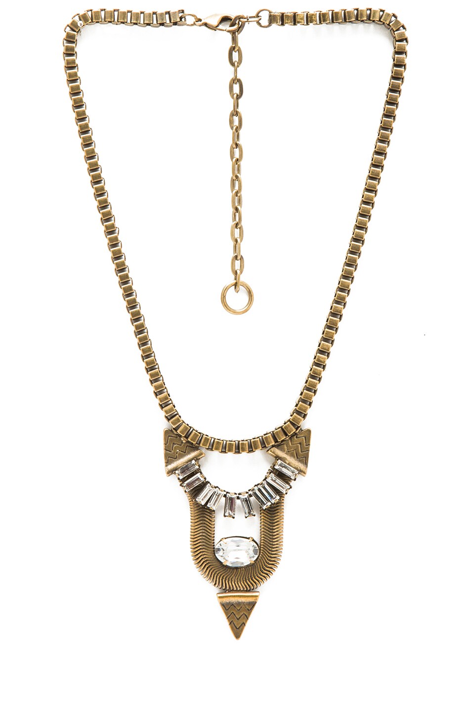 Image 1 of Lionette by Noa Sade Santiago Antique Plated Necklace in Clear