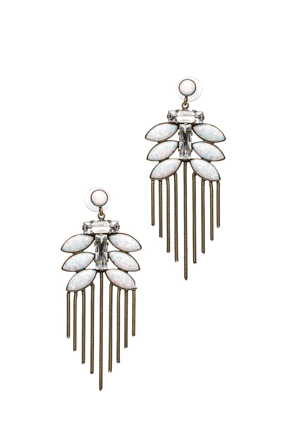 Image 1 of Lionette by Noa Sade Tahiti Antique Plated Earrings in White