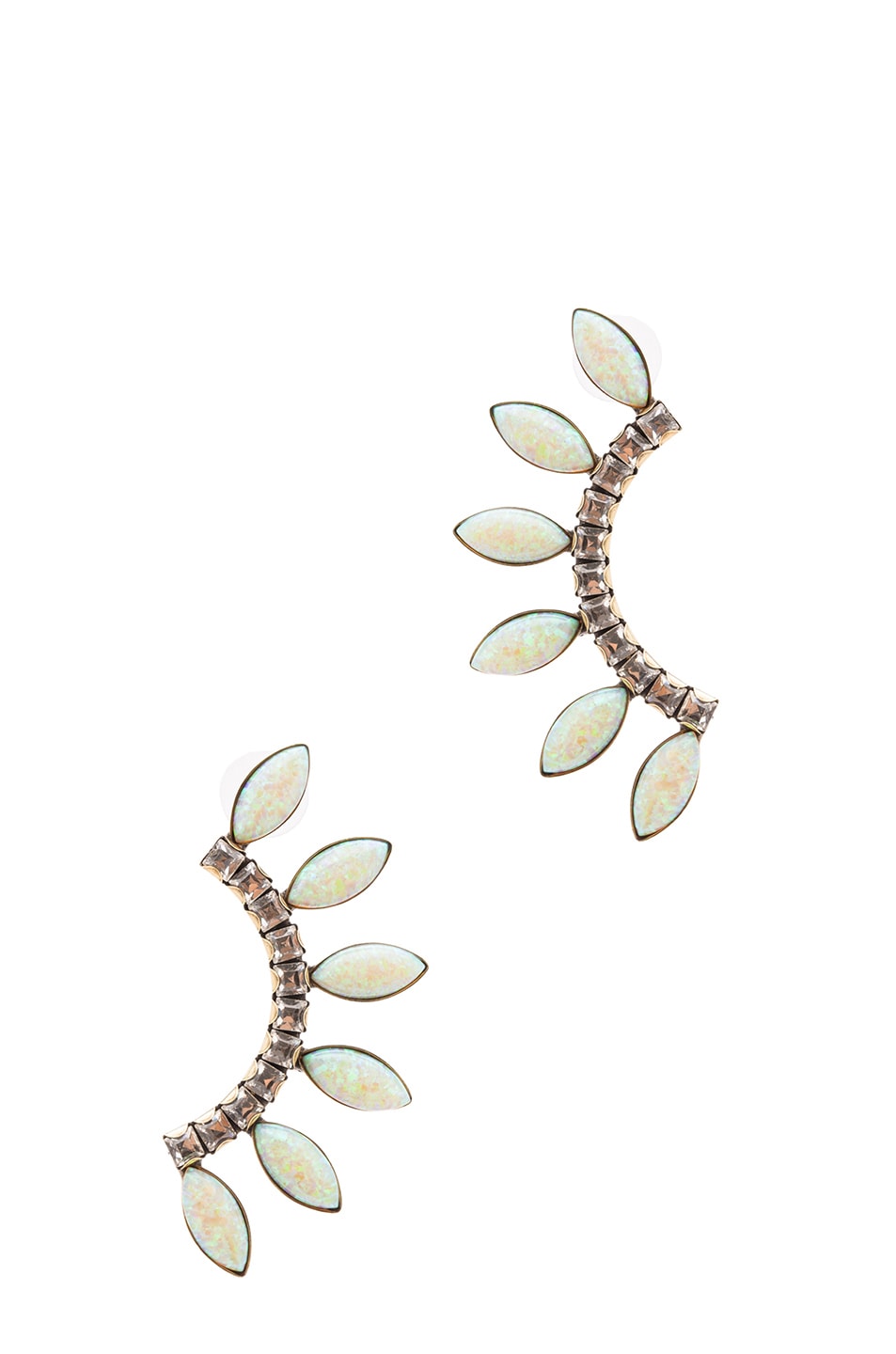 Image 1 of Lionette by Noa Sade Byron Bay Antique Plated Earrings in Yellow Opal