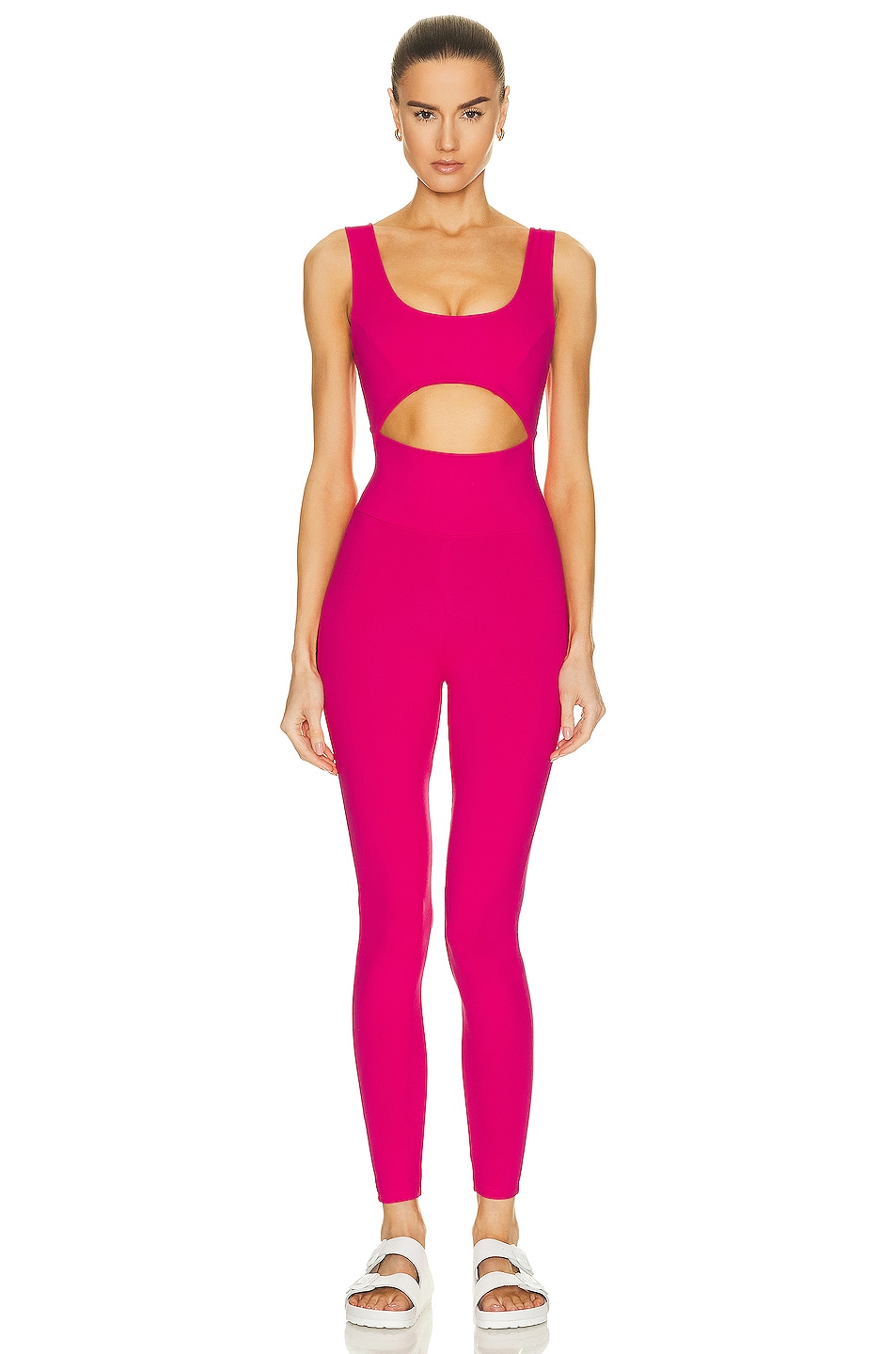 Image 1 of Live The Process Cut Out Jumpsuit in Dragon Fruit