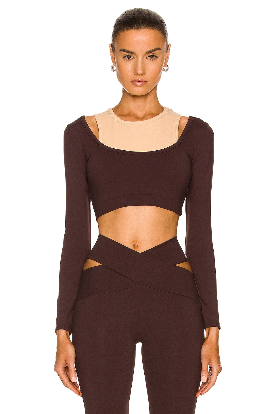 Image 1 of Live The Process Taurus Long Sleeve Top in Mission Fig & Ginger Root