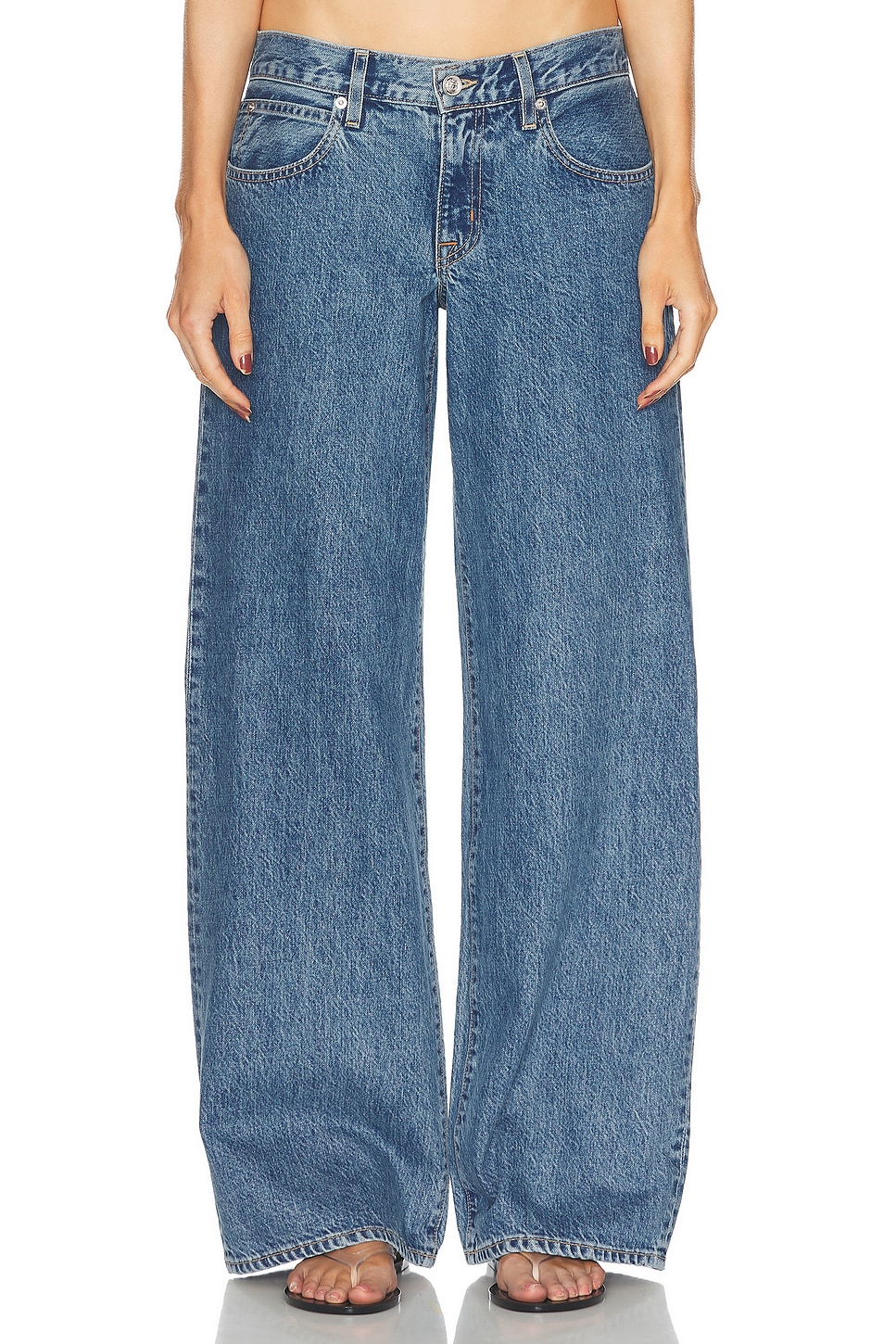 Lexi Low Rise Wide Leg in Denim-Medium