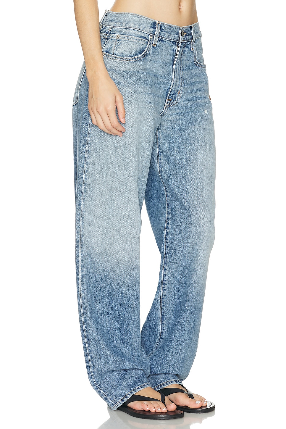 Slvrlake Ella Wide Curve In Blue