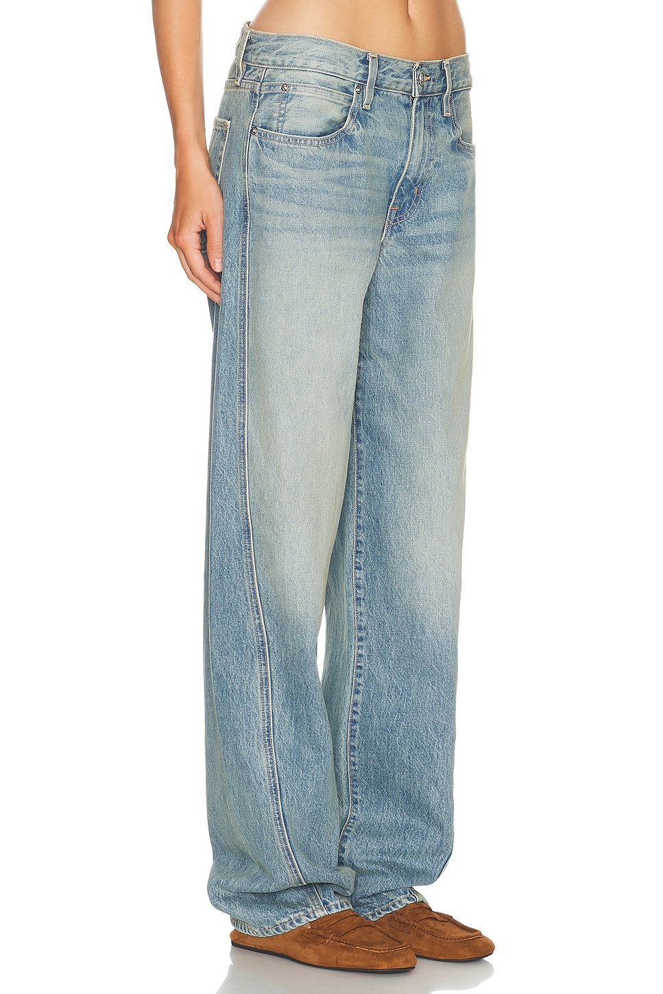 Slvrlake Tess Long Curve Leg In Blue