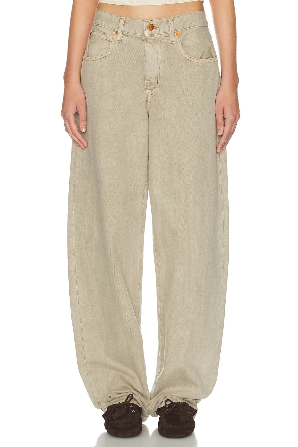 Slvrlake Tess Long Low Rise Curve Leg In Green
