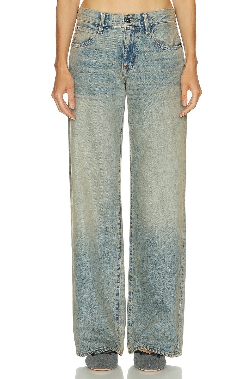 Slvrlake Mica Low-rise Wide-leg Jeans In Blue