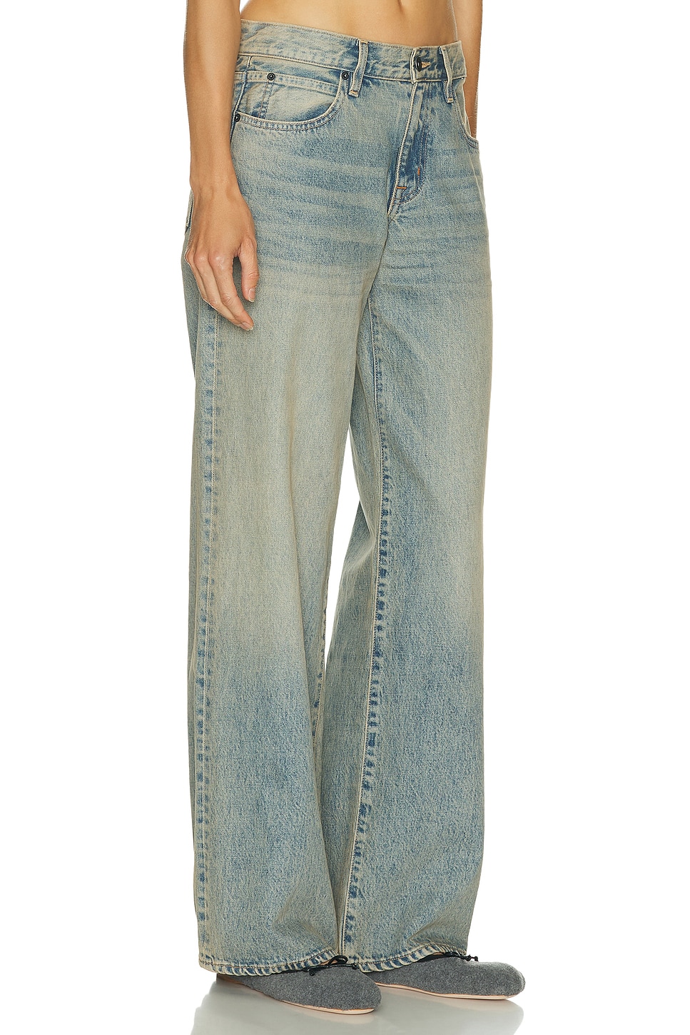 Slvrlake Mica Low-rise Wide-leg Jeans In Blue