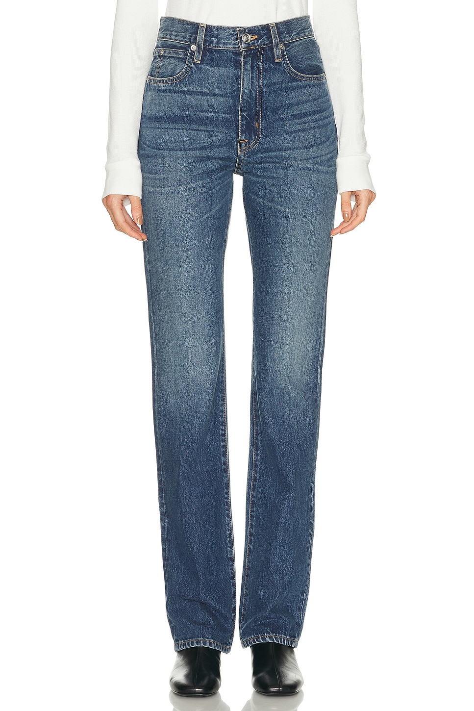 Image 1 of SLVRLAKE Jade High Rise Slim Boot Leg in Endless Highway