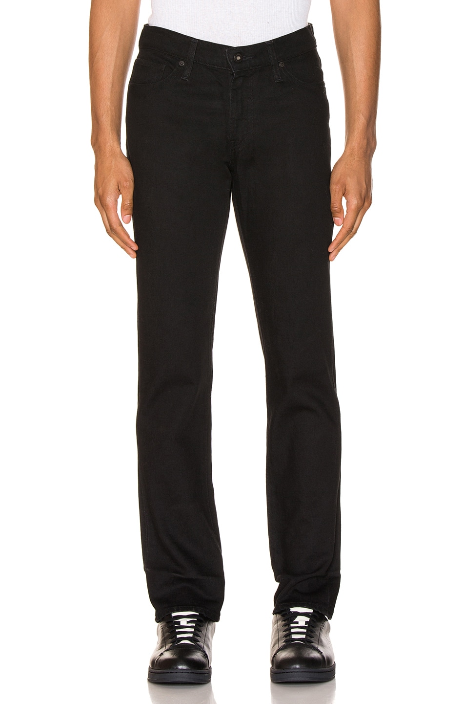Image 1 of LEVI'S: Made & Crafted 511 in Black Rinse 1 Selvedge